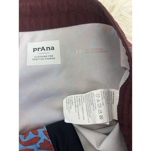 prAna Size 28 Rust Flora Fauna 8” Vintage Swim Boardshort Swimming Trunks Q3-9 - Picture 4 of 12